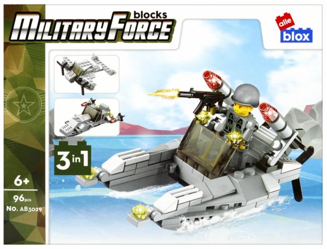 Klocki konstrukcyjne 96 elementów Military alleBLOX 492860