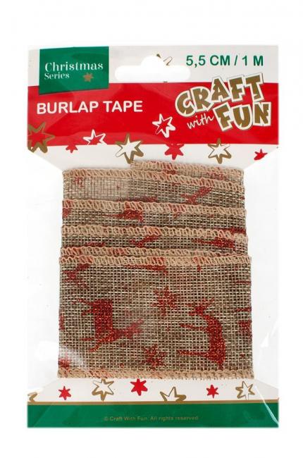 Ozdobna taśma parciana Boże Narodzenie CRAFT WITH FUN 414074