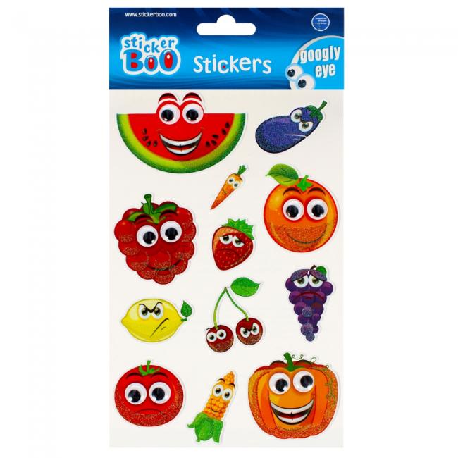 Naklejki 14x26 cm Googly Eye Owoce STICKER BOO 493716