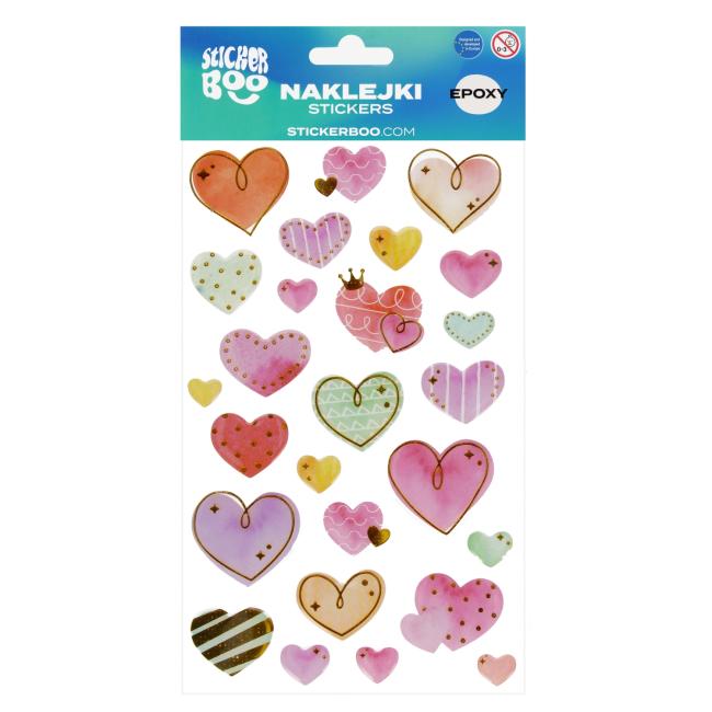Naklejki 10x20 cm Epoxy Serca STICKER BOO 493725