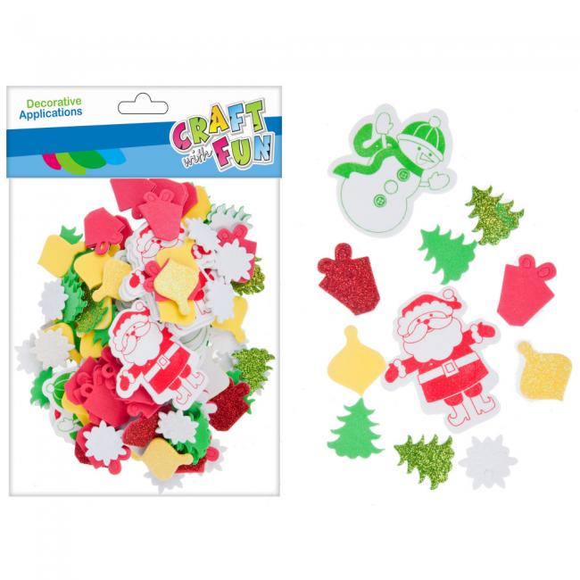 Ozdoba dekoracyjna samoprzylepna EVA Boże Narodzenie mix CRAFT WITH FUN 463725