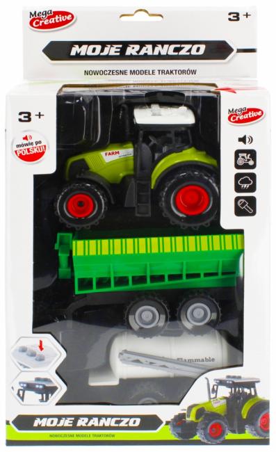  Traktor z akcesoriami zestaw Moje Ranczo MEGA CREATIVE 470608
