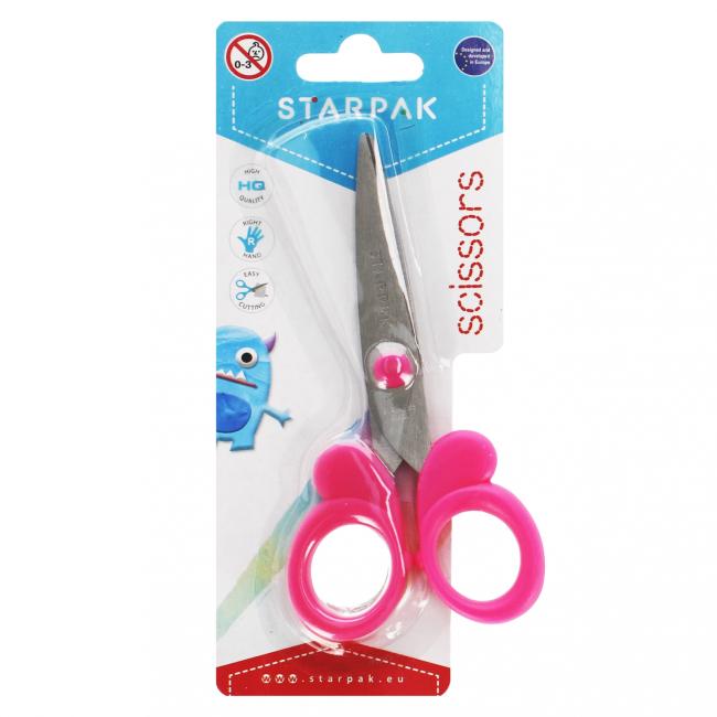 Nożyczki metalowe 13,5cm różowe Motylek STARPAK 491976