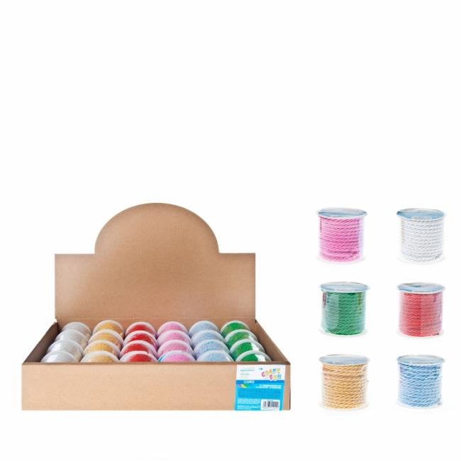 Ozdoba dekoracyjna Sznurek  mix kolorów szpulka CRAFT WITH FUN 463854