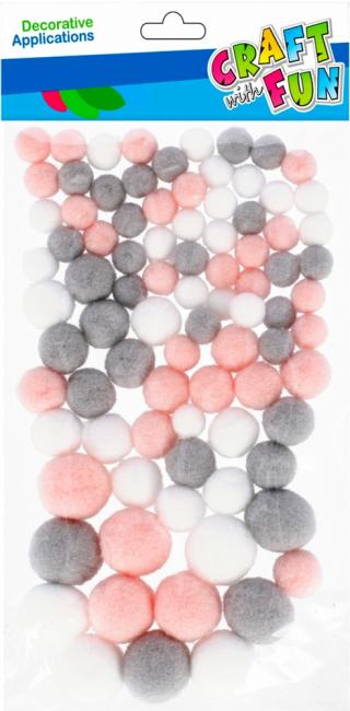 Pompony dekoracyjne pastelowe mix CRAFT WITH FUN 501476