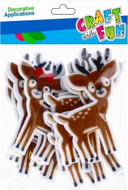 Ozdoba dekoracyjna filc samoprzylepne Sarenka Boże Narodzenie CRAFT WITH FUN 501354
