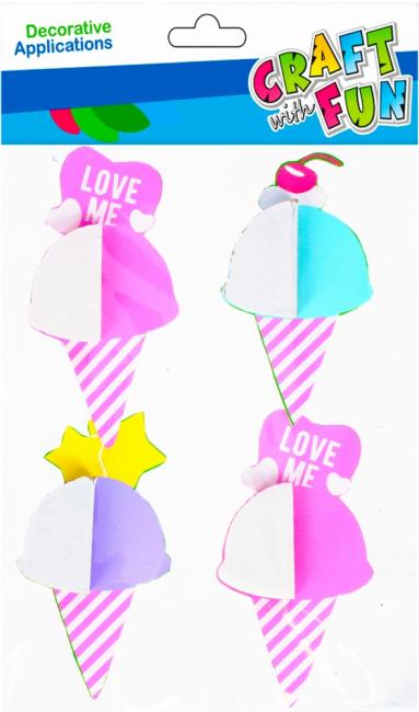 Ozdoba dekoracyjna samoprzylepna Lody harmonijka CRAFT WITH FUN 501405