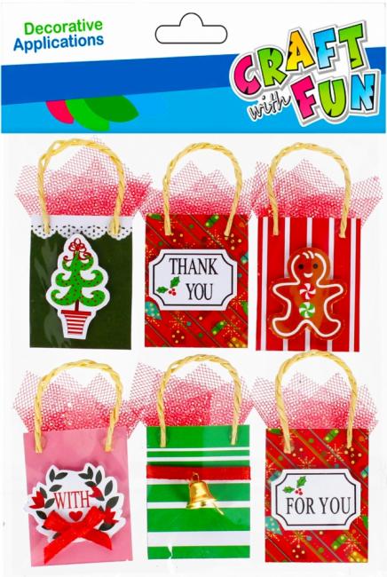 Ozdoba dekoracyjna samoprzylepna Prezent Boże Narodzenie CRAFT WITH FUN 501399