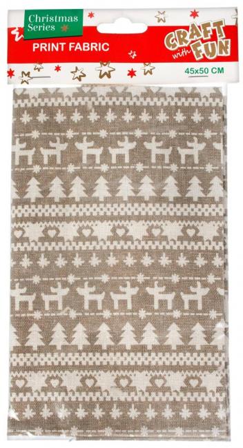 Ozdoba dekoracyjna tkanina Boże Narodzenie CRAFT WITH FUN 412797