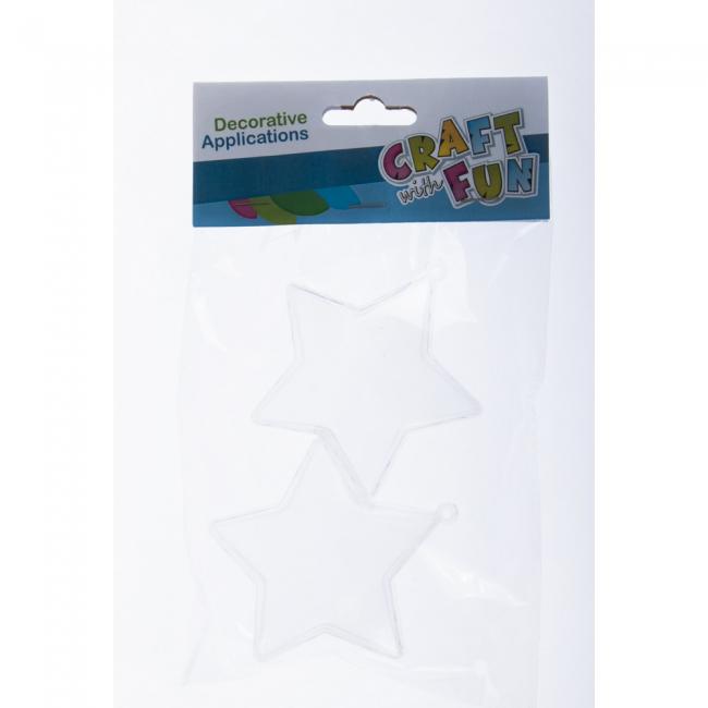 Ozdoba dekoracyjna plastikowa Gwiazda 7,5cm Boże Narodzenie CRAFT WITH FUN 463827