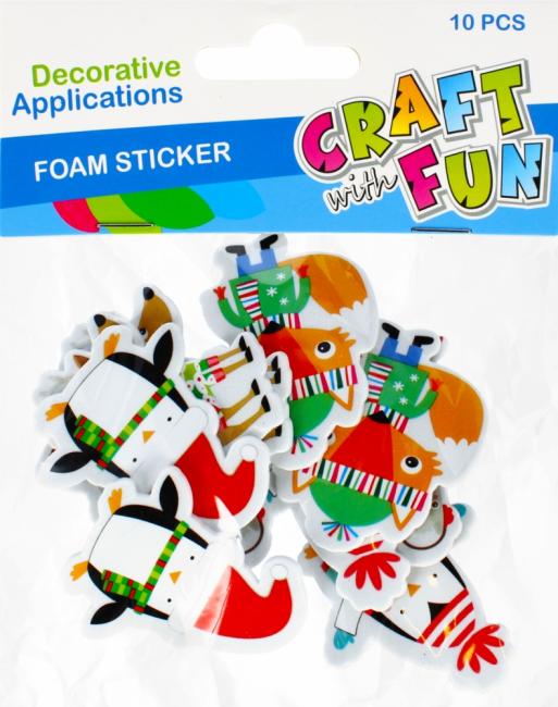 Ozdoba dekoracyjna Boże Narodzenie Eva Zwierzęta samoprzylepna CRAFT WITH FUN 479988