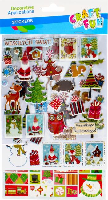 Naklejki Boże Narodzenie mix CRAFT WITH FUN 438606