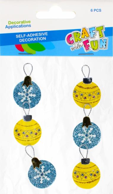 Naklejki Bombki Boże Narodzenie CRAFT WITH FUN 480412