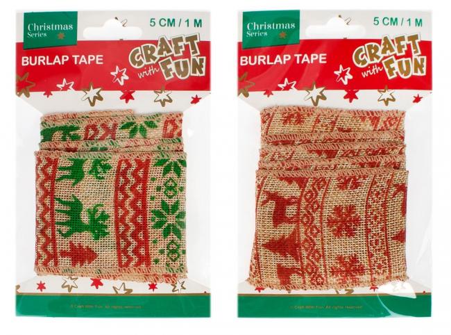 Ozdobna taśma parciana Boże Narodzenie CRAFT WITH FUN 414073