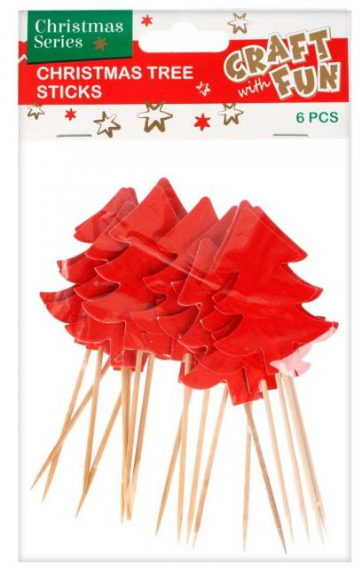 Ozdoba dekoracyjna filc Choinka na patyku Boże Narodzenie CRAFT WITH FUN 412798
