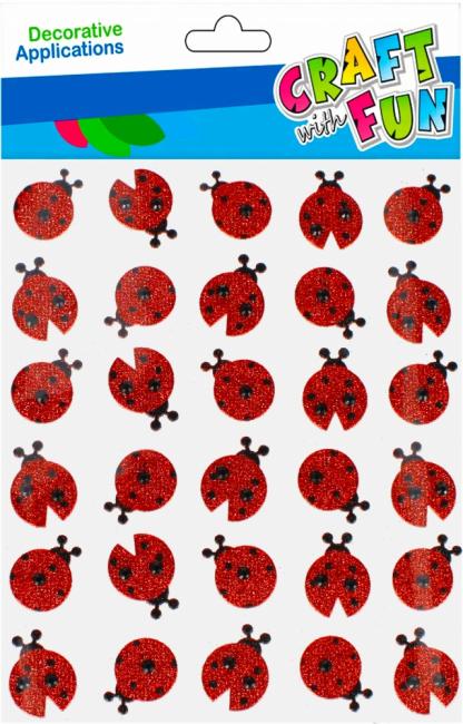 Naklejki Biedronka brokat CRAFT WITH FUN 501870