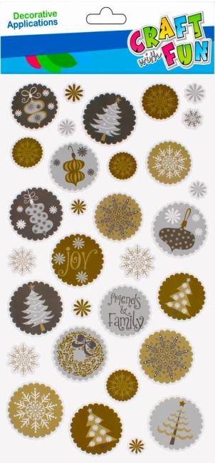 Naklejki Śnieżynki Boże Narodzenie CRAFT WITH FUN 501878