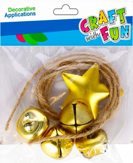 Ozdoba dekoracyjna Dzwonki 5 szt. Boże Narodzenie CRAFT WITH FUN 501463