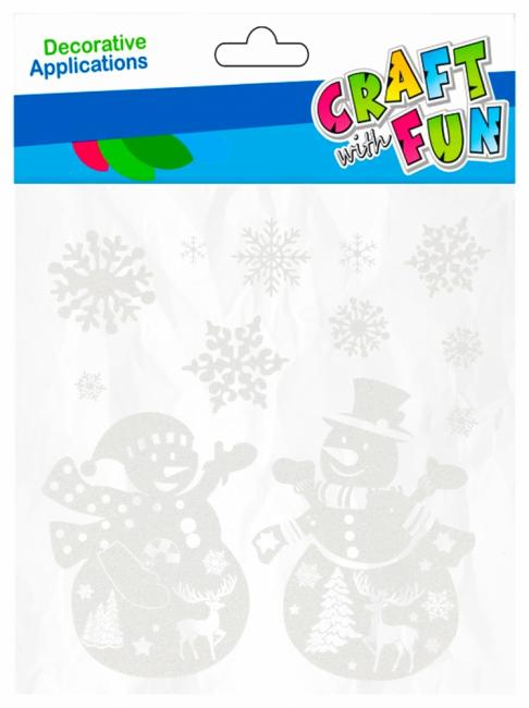 Naklejki na szybę Boże Narodzenie Bałwanki CRAFT WITH FUN 501425