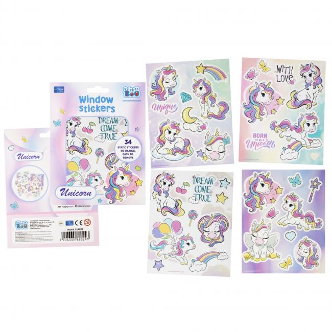 Naklejki na okno 16x21/4k Unicorn STICKERBOO 514892