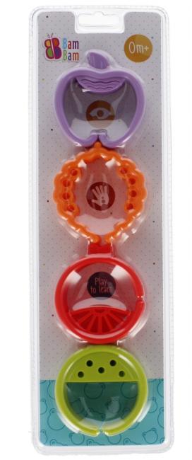 Zestaw sensorycznych krążków Owoce 16el. BAM BAM 482390