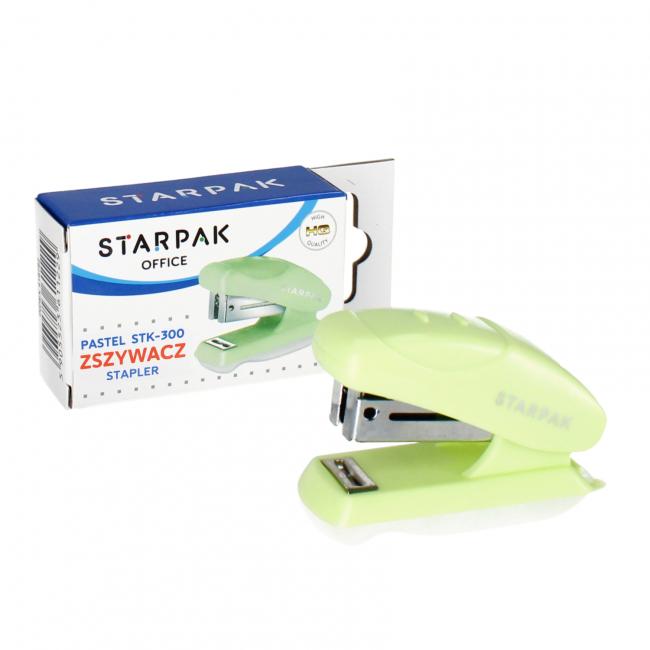 Zszywacz mini 20k 24/6 26/6  pastelowy miętowy STARPAK 519782