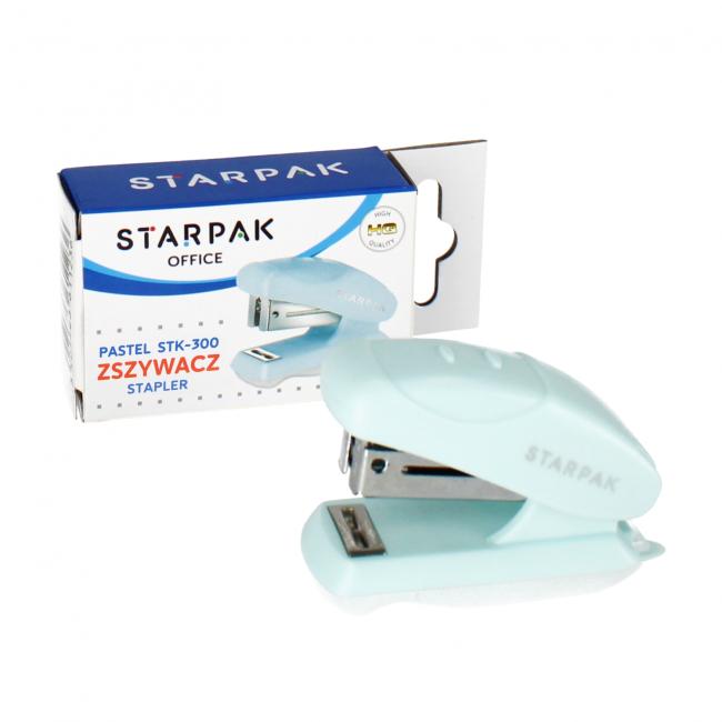 Zszywacz mini 20k 24/6 26/6  pastelowy niebieski STARPAK 519783