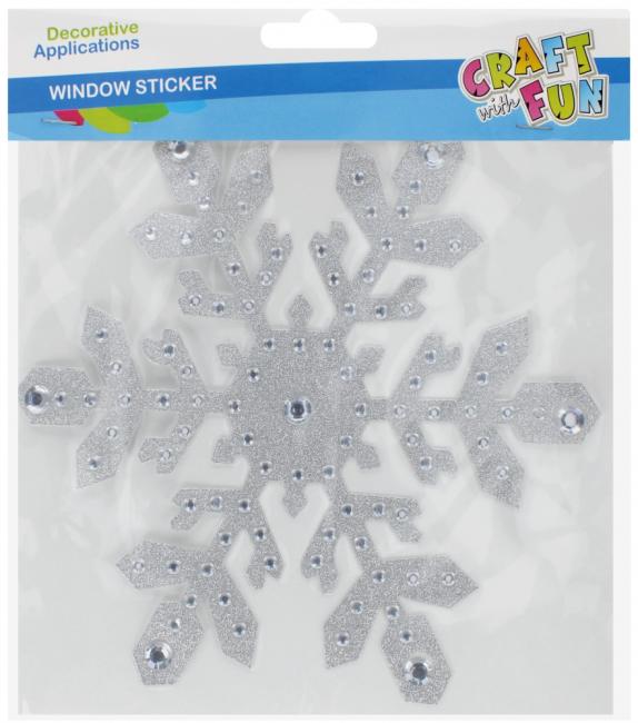 Naklejki na szybę Śnieżynka srebrna Boże Narodzenie CRAFT WITH FUN 521609
