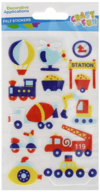 Ozdoba dekoracyjna filcowa samoprzylepne Pojazdy CRAFT WITH FUN 521617