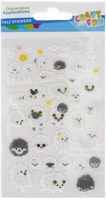 Ozdoba dekoracyjna filcowa samoprzylepne Owieczki CRAFT WITH FUN 521618