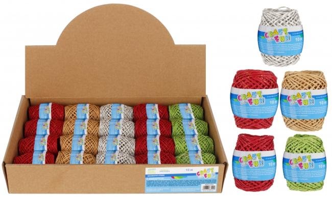 Ozdoba dekoracyjna sznurek 10M mix kol szpulka CRAFT WITH FUN 521678