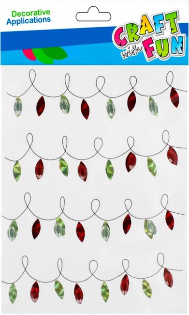 Ozdoba dekoracyjna ornament samoprzylepna Lampiony 4szt. CRAFT WITH FUN 521667