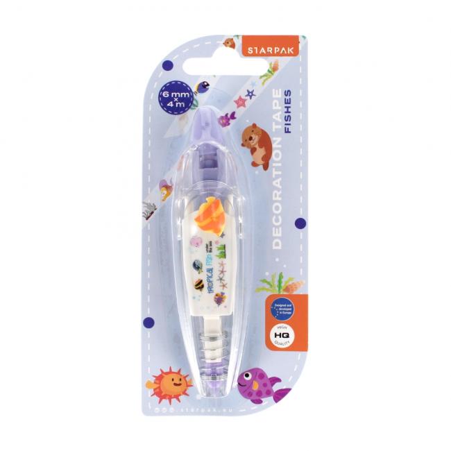 Taśma dekoracyjna 6mmx4m Rybki STARPAK 529940