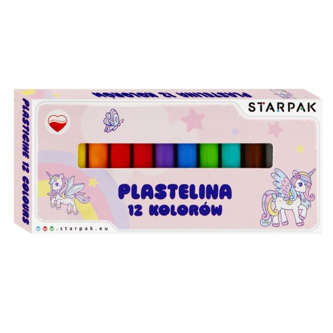 Plastelina 12 kolorów Unicorn STARPAK 536880