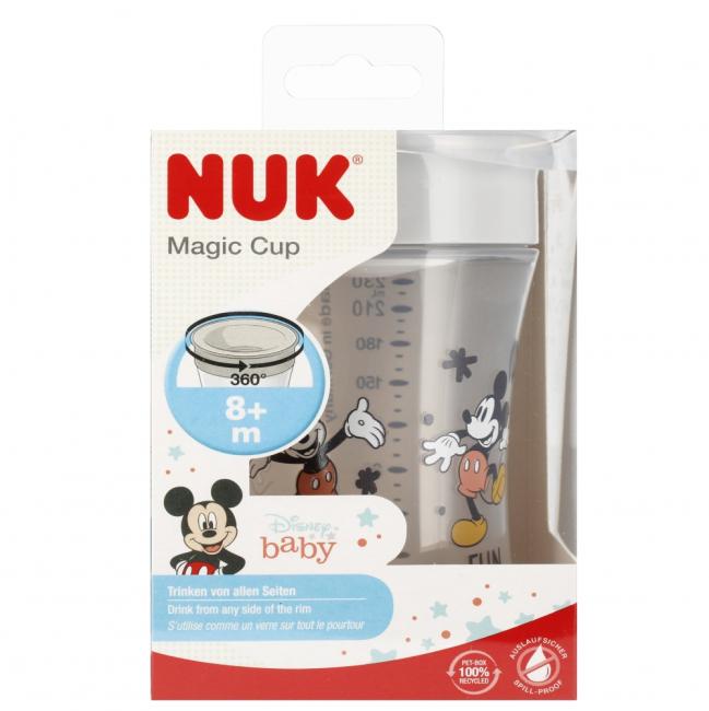 NUK Kubek 230 ml 8m   Magic Cup Miki popielaty 10255623
