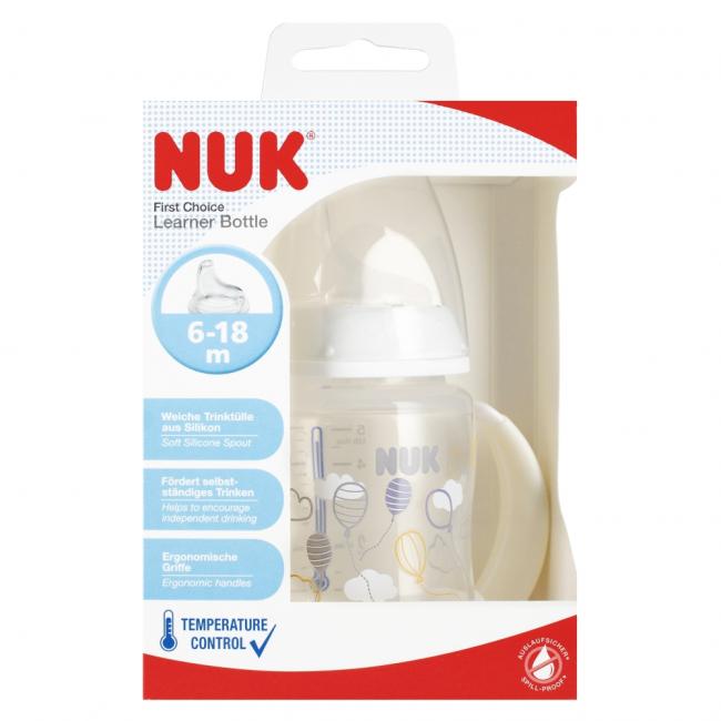 NUK Butelka 150 ml 6m  z uchwytem First biała 10215335