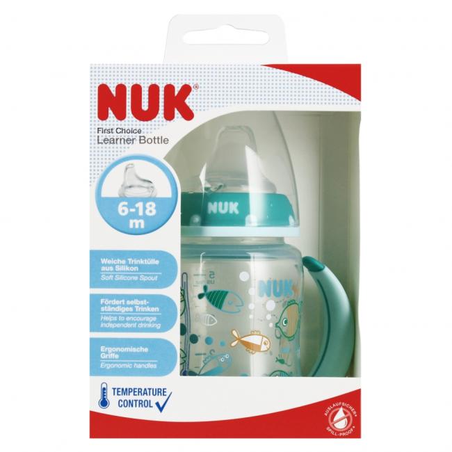 NUK Butelka 150 ml 6m  z uchwytem First turkus 10215335