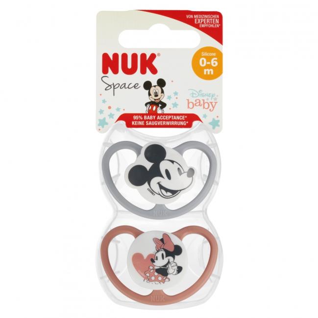 NUK Smoczek uspokajający 0-6m Space Miki i Minie op.2 szt. 10730715