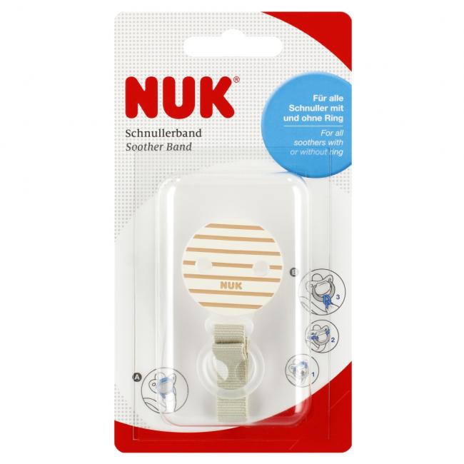 NUK Tasiemka do smoczka uspokajającego kółko białe 10256511