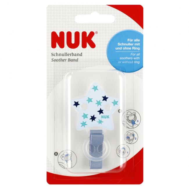 NUK Tasiemka do smoczka uspokajającego gwiazdka niebieska 10256511