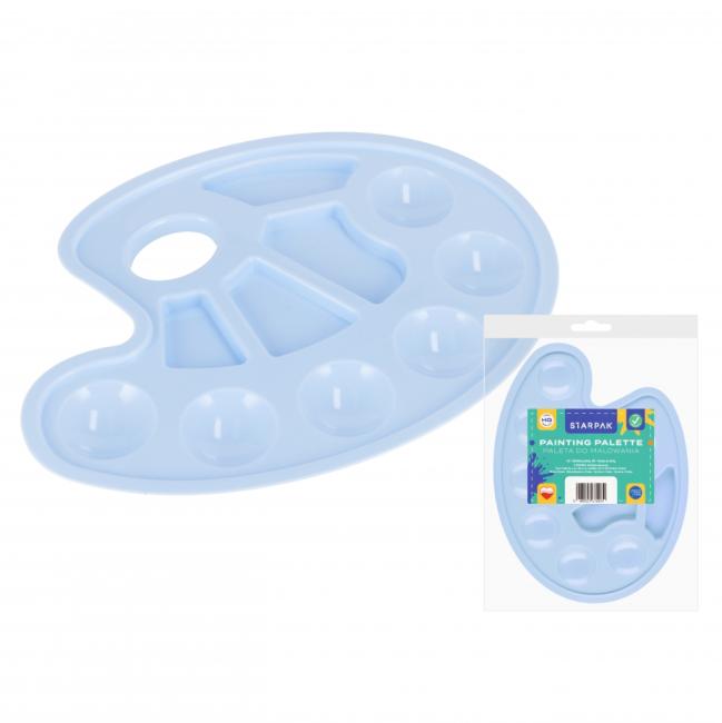 Paleta do farb owalna pastelowa niebieska STARPAK 540849