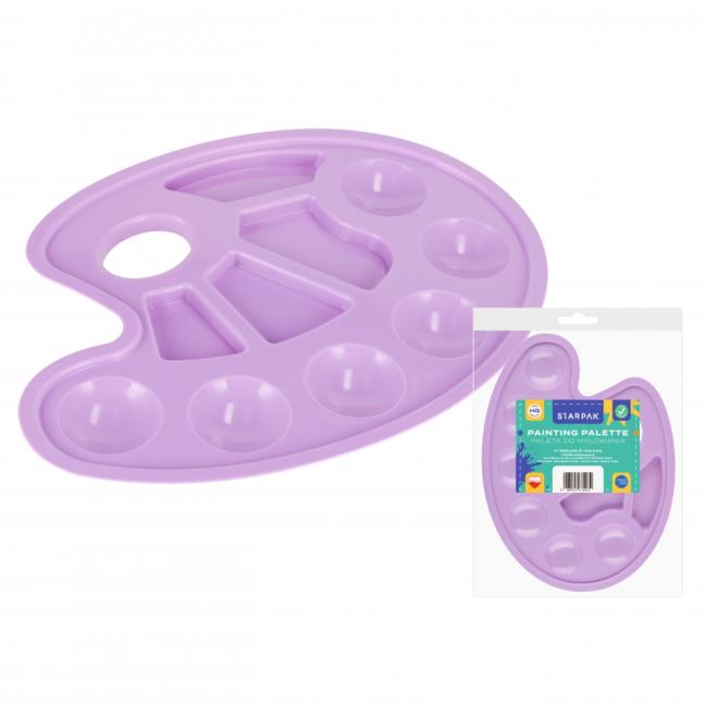 Paleta do farb owalna pastelowa fioletowa STARPAK 540850