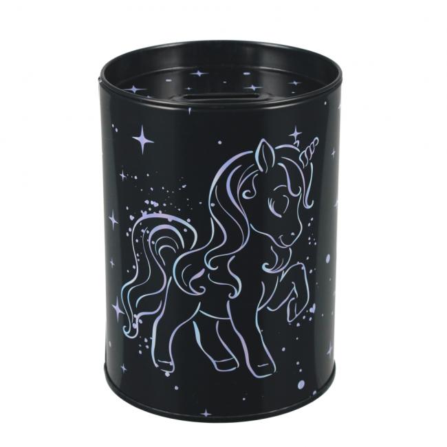 Skarbonka metalowa okrągła Unicorn holograf  STARPAK 536635