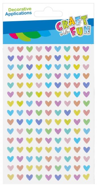 Ozdoba dekoracyjna naklejki Serca pastelowe 135szt. Walentynki CRAFT WITH FUN 531835