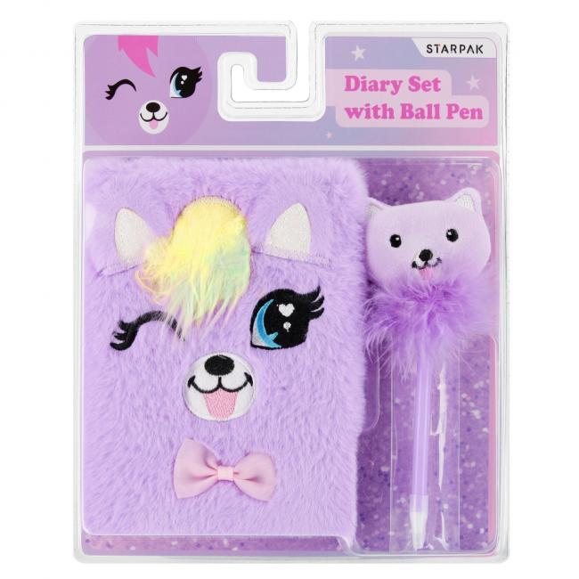 Pamiętnik pluszowy 12x18 cm z długopisem Cat STARPAK 541491