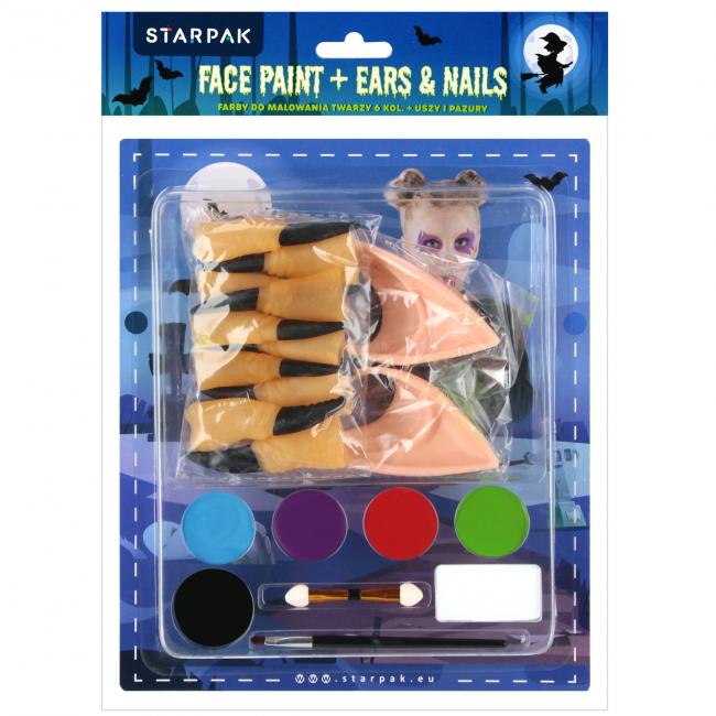Farby do malowania twarzy 6 kolorów z akcesoriami STARPAK 56488