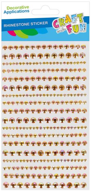 Ozdoby dekoracyjne samoprzylepne Kryształki Złote op.18szt. CRAFT WITH FUN 545752