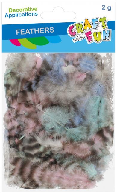 Ozdoba dekoracyjna Piórka Cętki pastel 2g CRAFT WITH FUN 545789