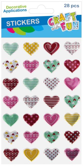 Naklejki Serce metalik op.28szt. Walentynki CRAFT WITH FUN 545814
