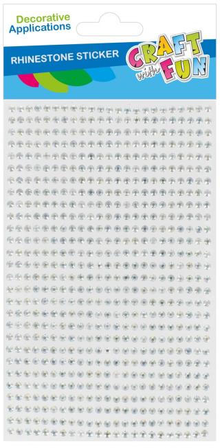 Ozdoba dekoracyjna samoprzylepna kryształki 3mm op.28szt. CRAFT WITH FUN 545873